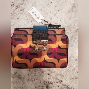 New Vera Bradley " Pushlock wallet", multicolored nylon